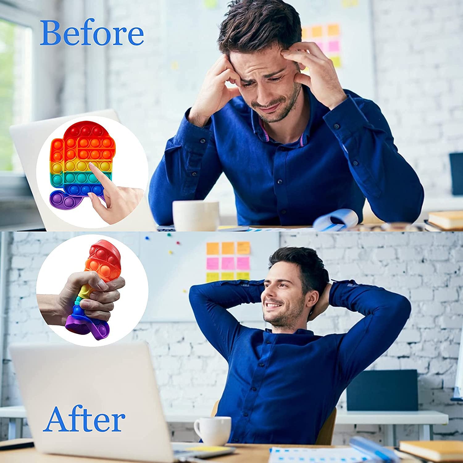 Among Us character fidget toy in action. Among Us character fidget toy in action.